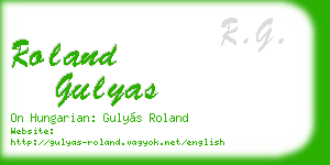 roland gulyas business card