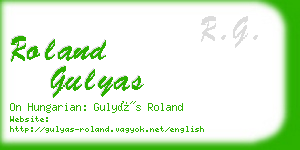 roland gulyas business card